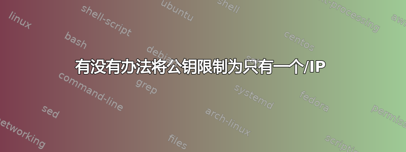 有没有办法将公钥限制为只有一个/IP