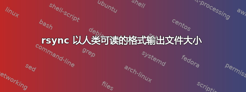 rsync 以人类可读的格式输出文件大小