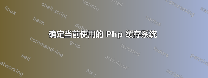 确定当前使用的 Php 缓存系统