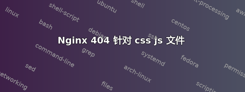 Nginx 404 针对 css js 文件