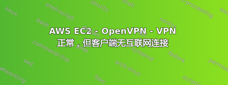 AWS EC2 - OpenVPN - VPN 正常，但客户端无互联网连接