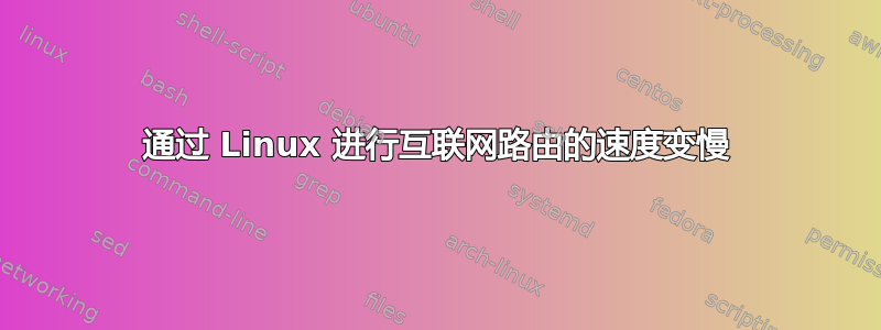 通过 Linux 进行互联网路由的速度变慢