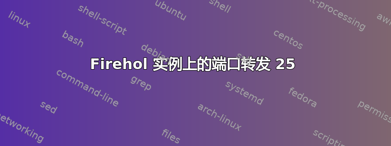 Firehol 实例上的端口转发 25