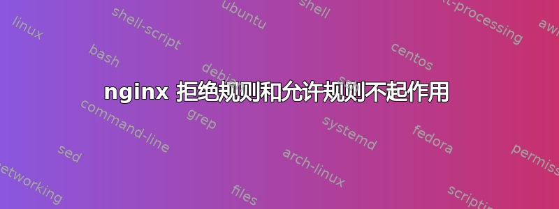 nginx 拒绝规则和允许规则不起作用