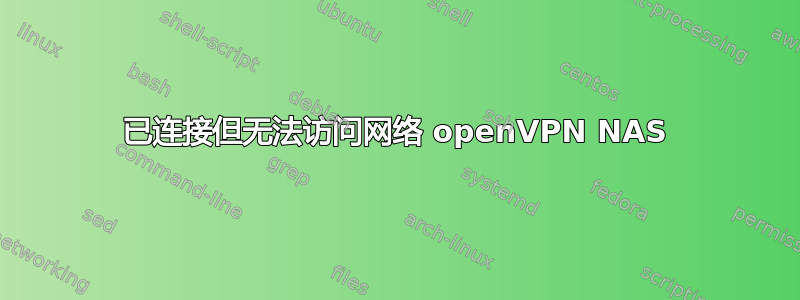 已连接但无法访问网络 openVPN NAS