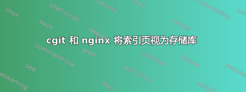 cgit 和 nginx 将索引页视为存储库