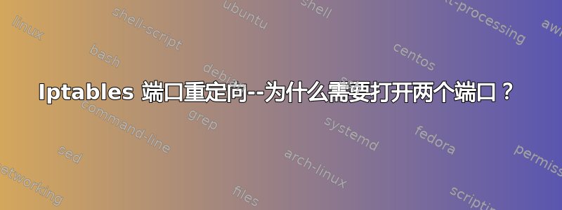 Iptables 端口重定向--为什么需要打开两个端口？