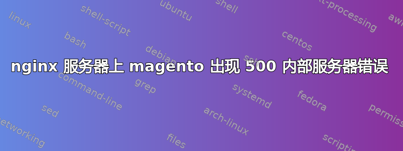 nginx 服务器上 magento 出现 500 内部服务器错误