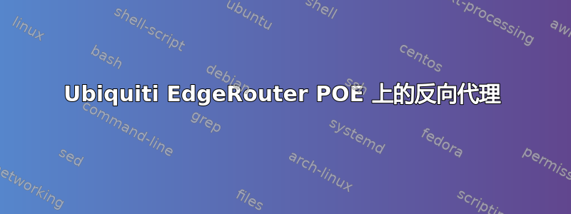 Ubiquiti EdgeRouter POE 上的反向代理