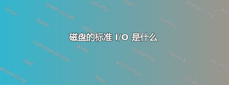 磁盘的标准 I/O 是什么