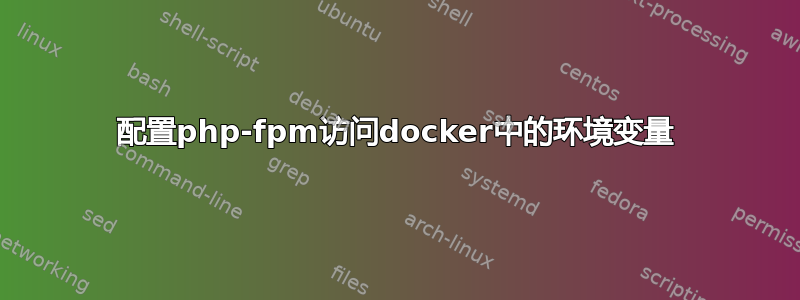 配置php-fpm访问docker中的环境变量