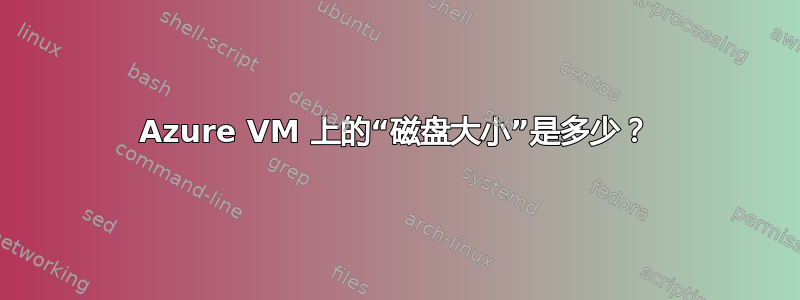 Azure VM 上的“磁盘大小”是多少？