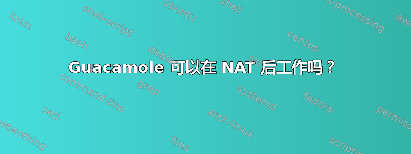 Guacamole 可以在 NAT 后工作吗？