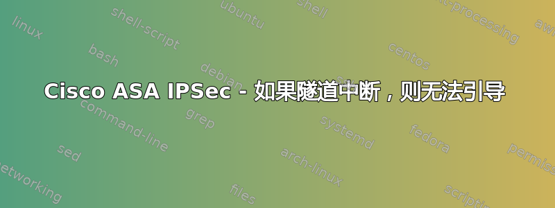 Cisco ASA IPSec - 如果隧道中断，则无法引导