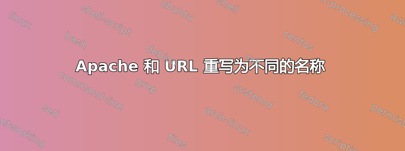 Apache 和 URL 重写为不同的名称