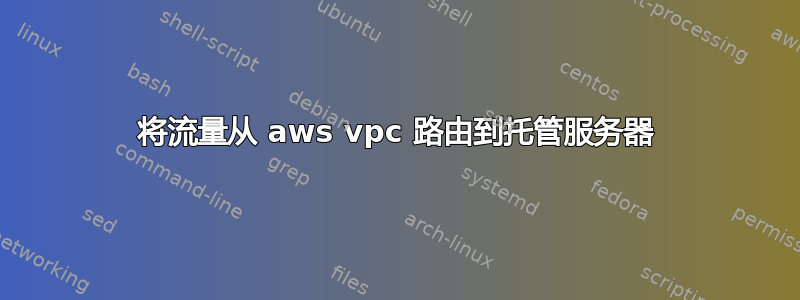 将流量从 aws vpc 路由到托管服务器