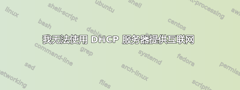 我无法使用 DHCP 服务器提供互联网