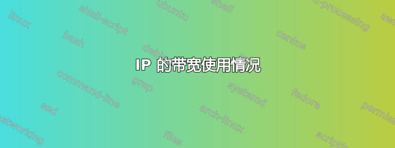 1 IP 的带宽使用情况