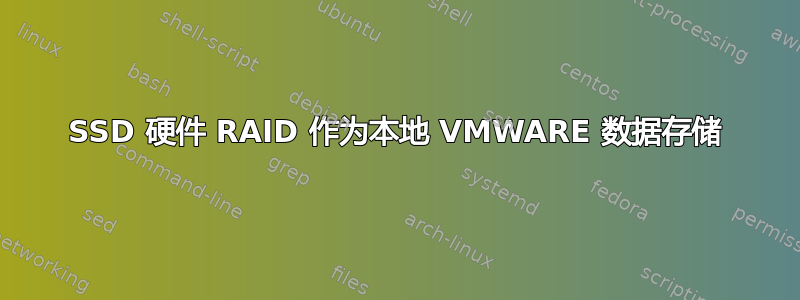 SSD 硬件 RAID 作为本地 VMWARE 数据存储