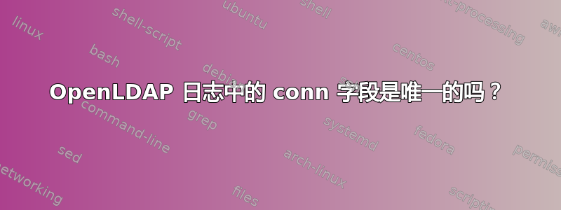 OpenLDAP 日志中的 conn 字段是唯一的吗？