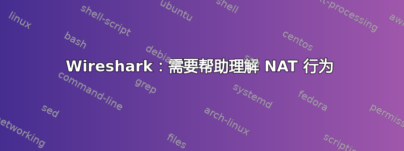 Wireshark：需要帮助理解 NAT 行为