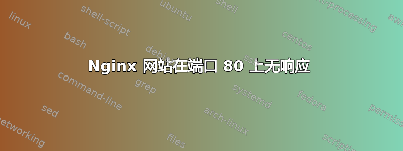 Nginx 网站在端口 80 上无响应