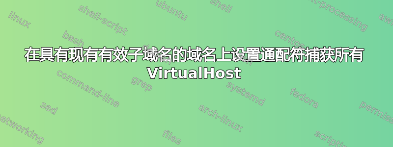 在具有现有有效子域名的域名上设置通配符捕获所有 VirtualHost