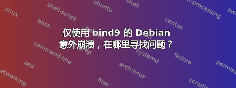 仅使用 bind9 的 Debian 意外崩溃，在哪里寻找问题？