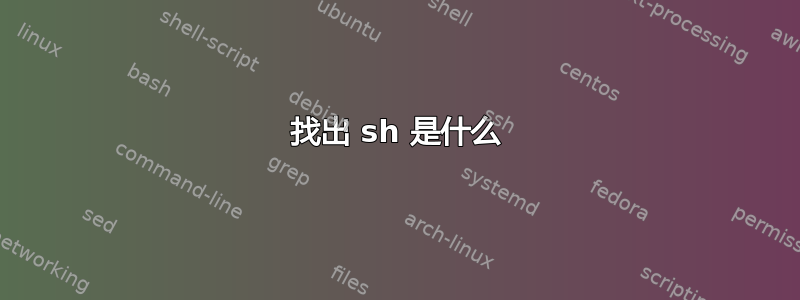 找出 sh 是什么