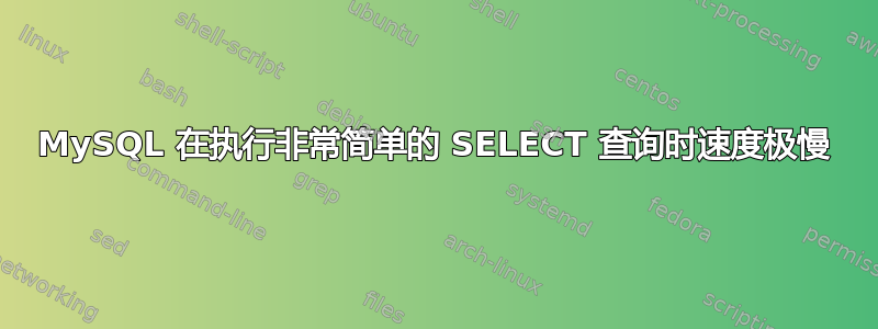 MySQL 在执行非常简单的 SELECT 查询时速度极慢