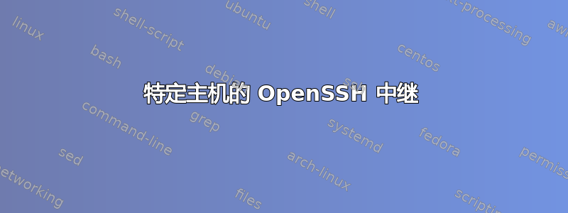 特定主机的 OpenSSH 中继