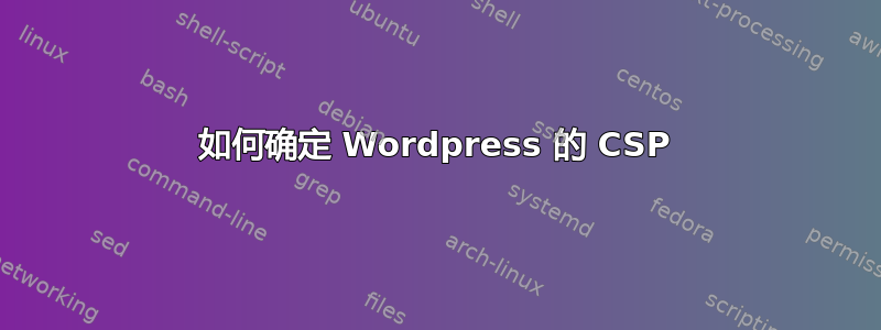 如何确定 Wordpress 的 CSP