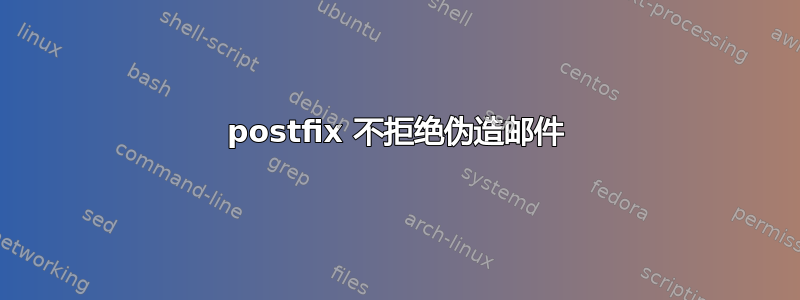 postfix 不拒绝伪造邮件