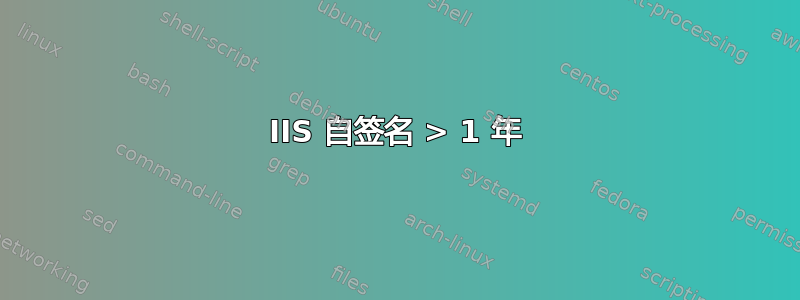 IIS 自签名 > 1 年