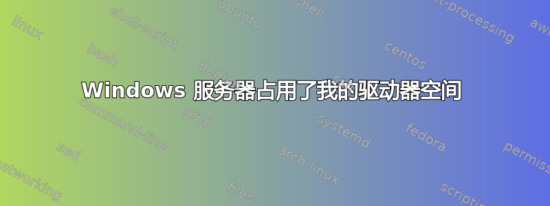 Windows 服务器占用了我的驱动器空间