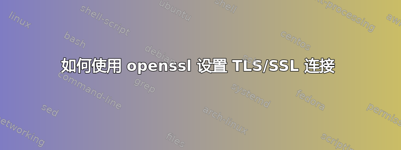 如何使用 openssl 设置 TLS/SSL 连接