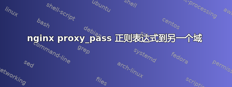 nginx proxy_pass 正则表达式到另一个域