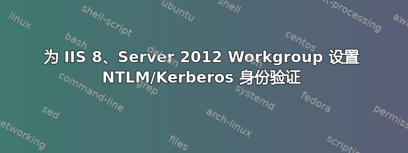 为 IIS 8、Server 2012 Workgroup 设置 NTLM/Kerberos 身份验证