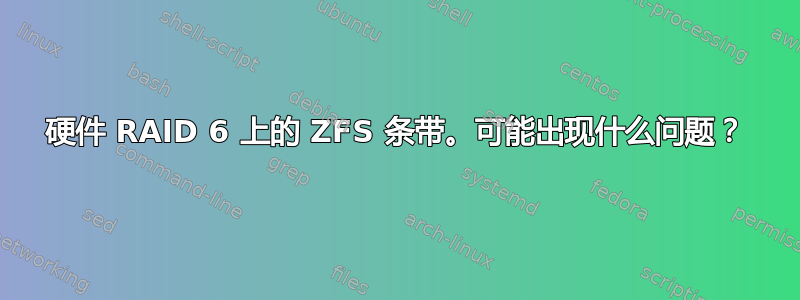 硬件 RAID 6 上的 ZFS 条带。可能出现什么问题？