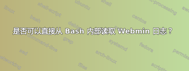 是否可以直接从 Bash 内部读取 Webmin 日志？