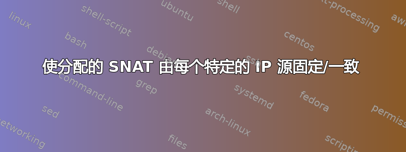 使分配的 SNAT 由每个特定的 IP 源固定/一致