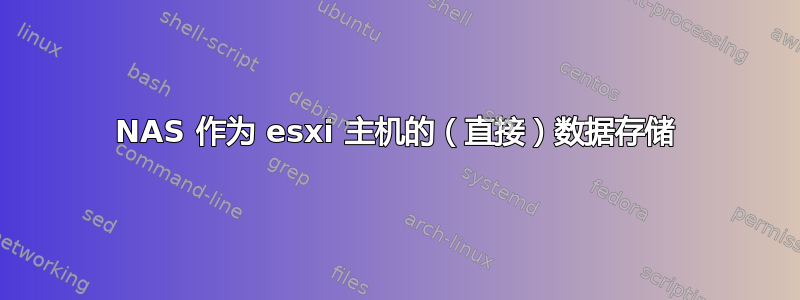 NAS 作为 esxi 主机的（直接）数据存储