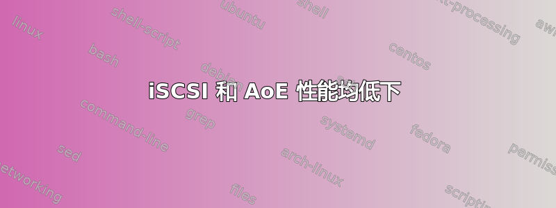 iSCSI 和 AoE 性能均低下