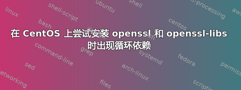 在 CentOS 上尝试安装 openssl 和 openssl-libs 时出现循环依赖