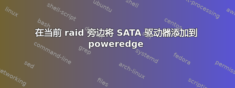 在当前 raid 旁边将 SATA 驱动器添加到 poweredge