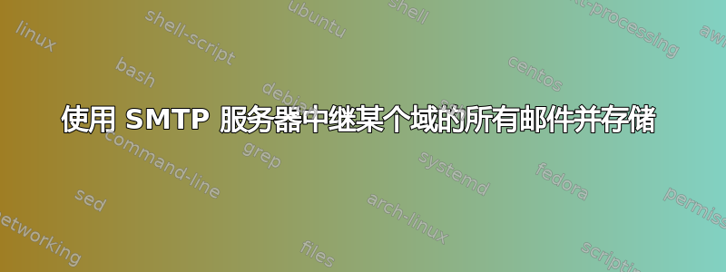 使用 SMTP 服务器中继某个域的所有邮件并存储