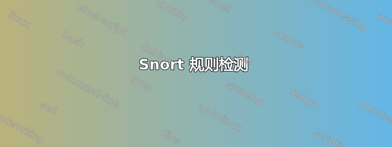 Snort 规则检测