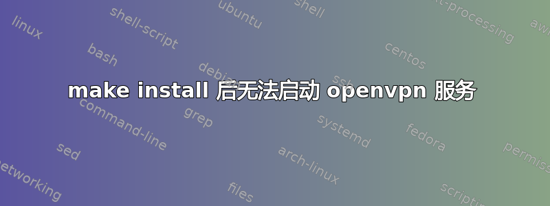 make install 后无法启动 openvpn 服务