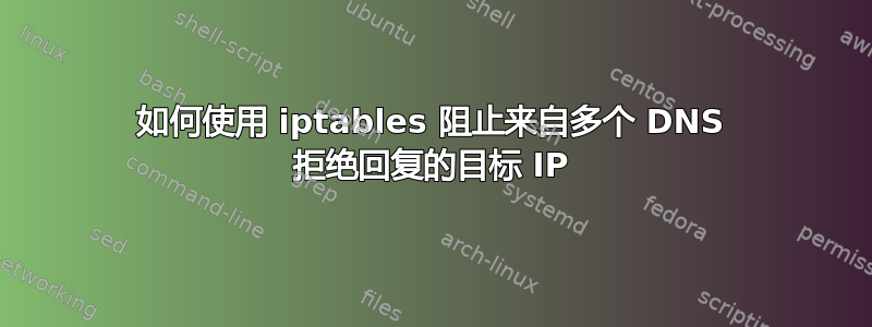 如何使用 iptables 阻止来自多个 DNS 拒绝回复的目标 IP