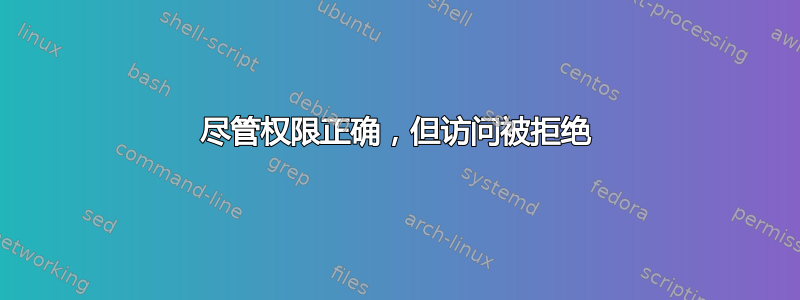 尽管权限正确，但访问被拒绝